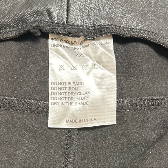 New Faux Leather Pants Black 4XL - Picture 6 of 10